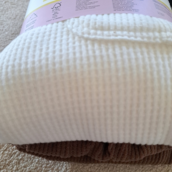 New! Bench Waffle Cargo Lounge Pants 2 Pack Women's XL Cream Brown Casual - Picture 13 of 15